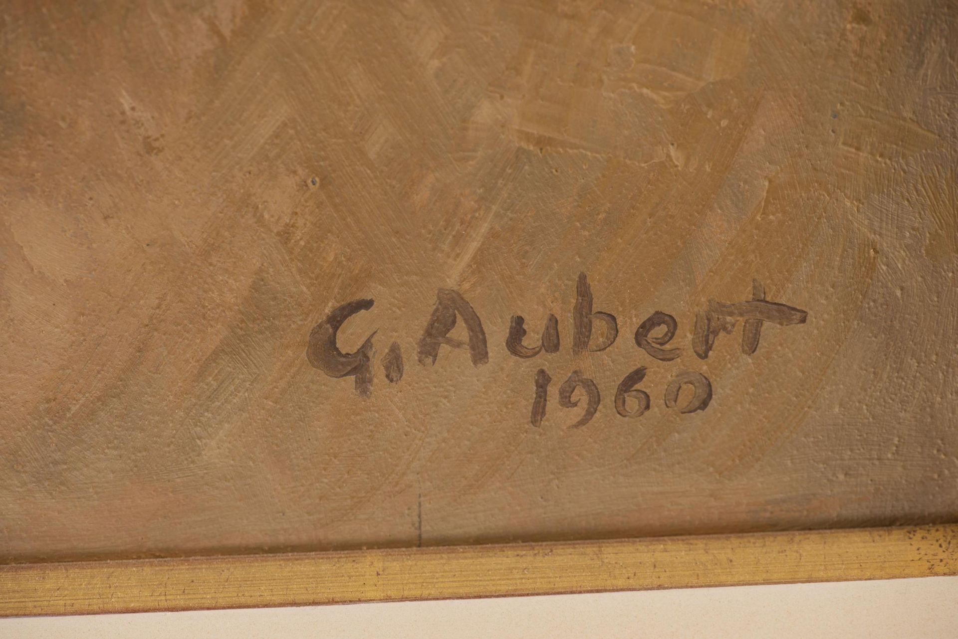 Georges Aubert (1886-1961) "Composition", huile sur isorel, sbd et datée 1960. 65x91 [...] - Bild 3 aus 8