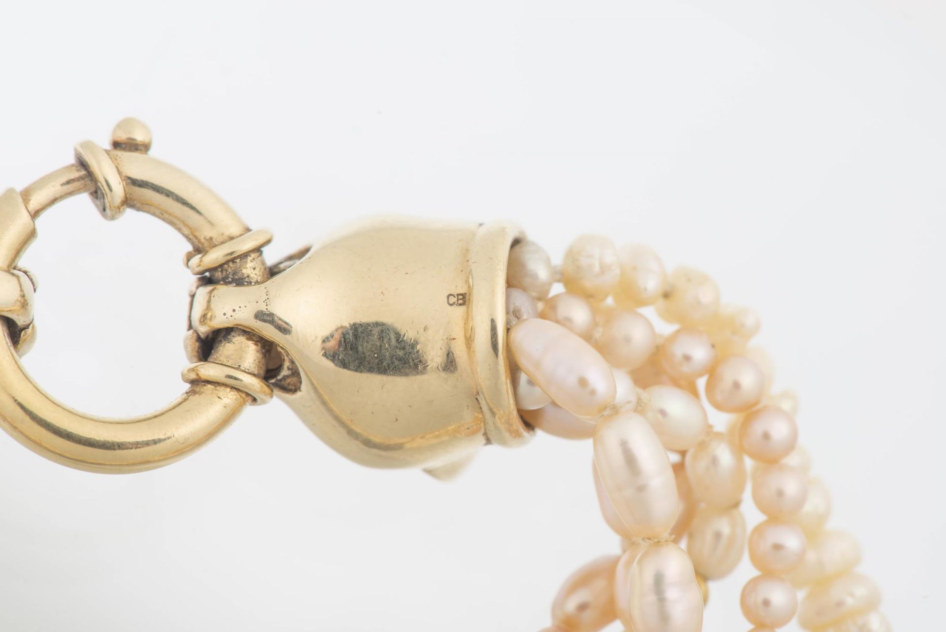 Bucherer, parure en perles d'eau douce à 6 rangs avec perles intercalaires en or [...] - Bild 5 aus 7