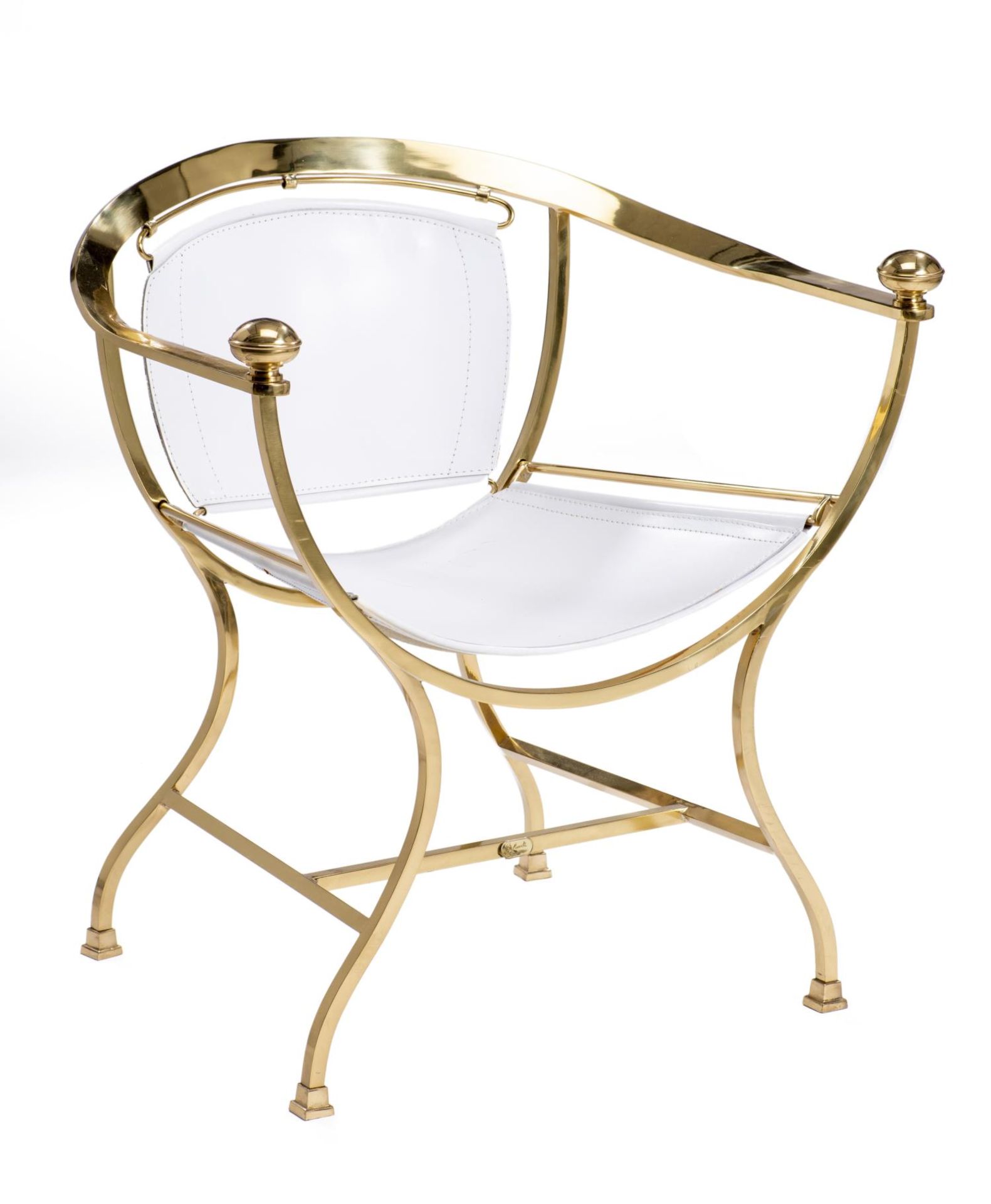 Alberto Orlandi (XXe), paire de chaises Pompéi en métal, l'une couleur argent et [...] - Bild 2 aus 7