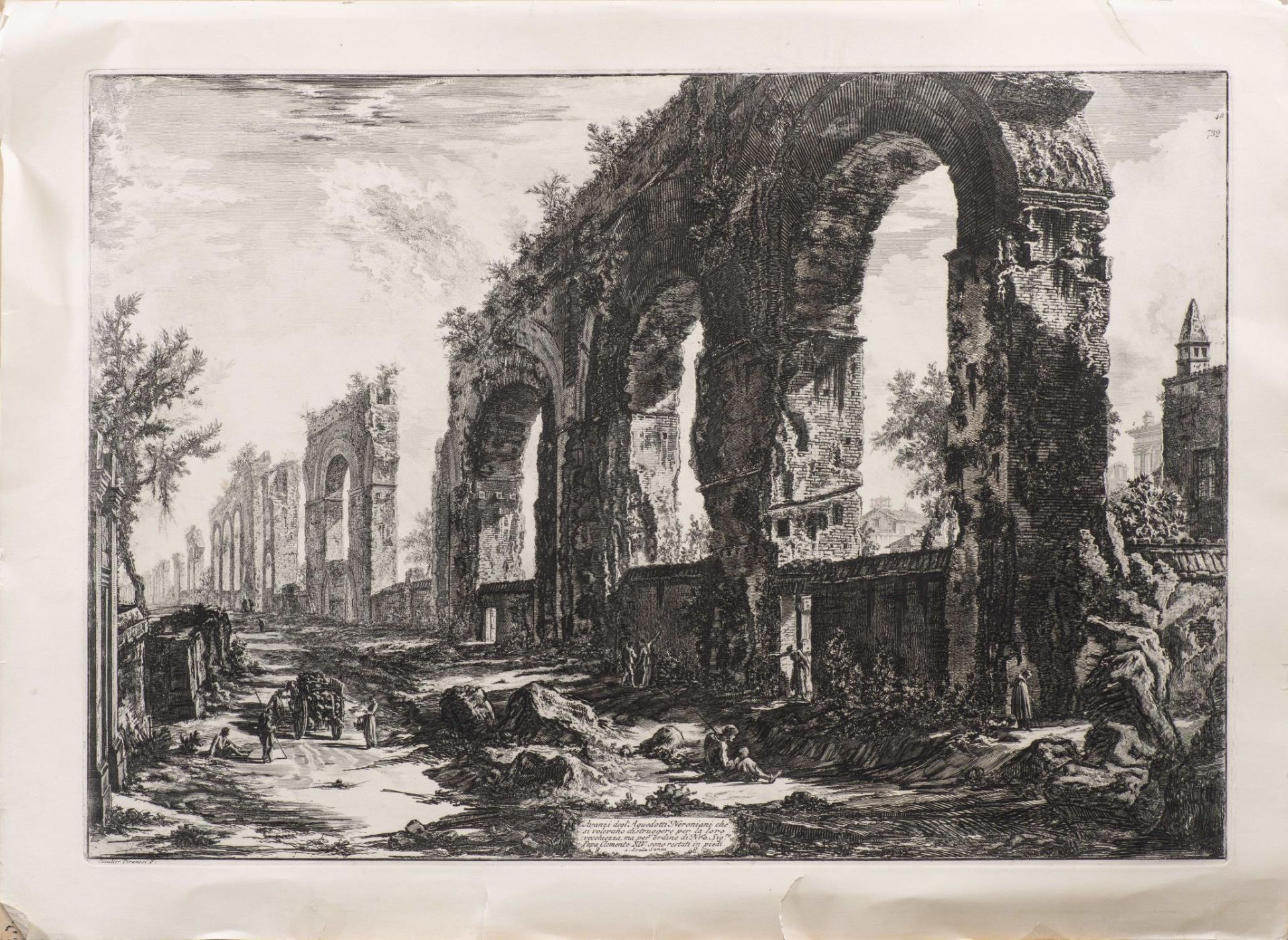 Giovanni-Battista Piranesi (1720-1778) - "Avanzi degli'Acquedotti Neroniani che si [...]