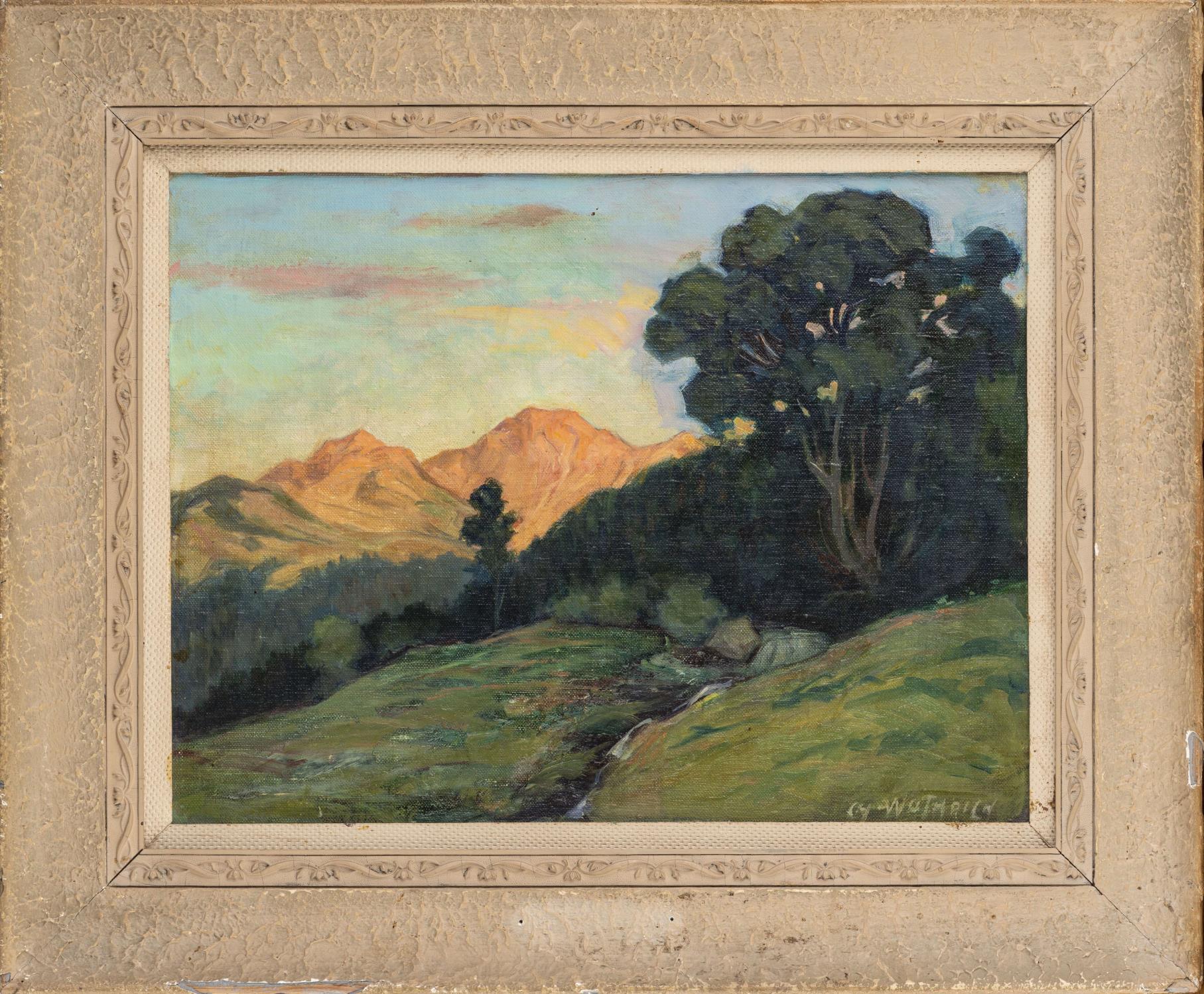 Charles Wuthrich (1875-1967) "Paysage du Valais". Huile sur isorel sbd en [...] - Image 2 of 4