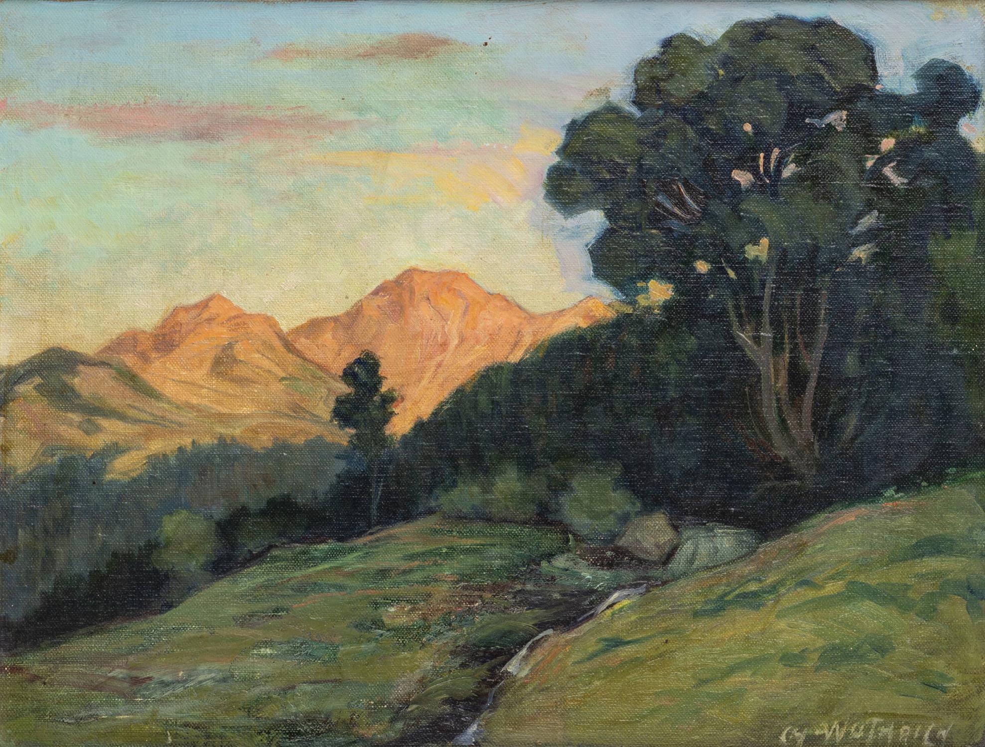 Charles Wuthrich (1875-1967) "Paysage du Valais". Huile sur isorel sbd en [...]