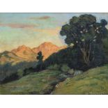 Charles Wuthrich (1875-1967) "Paysage du Valais". Huile sur isorel sbd en [...]