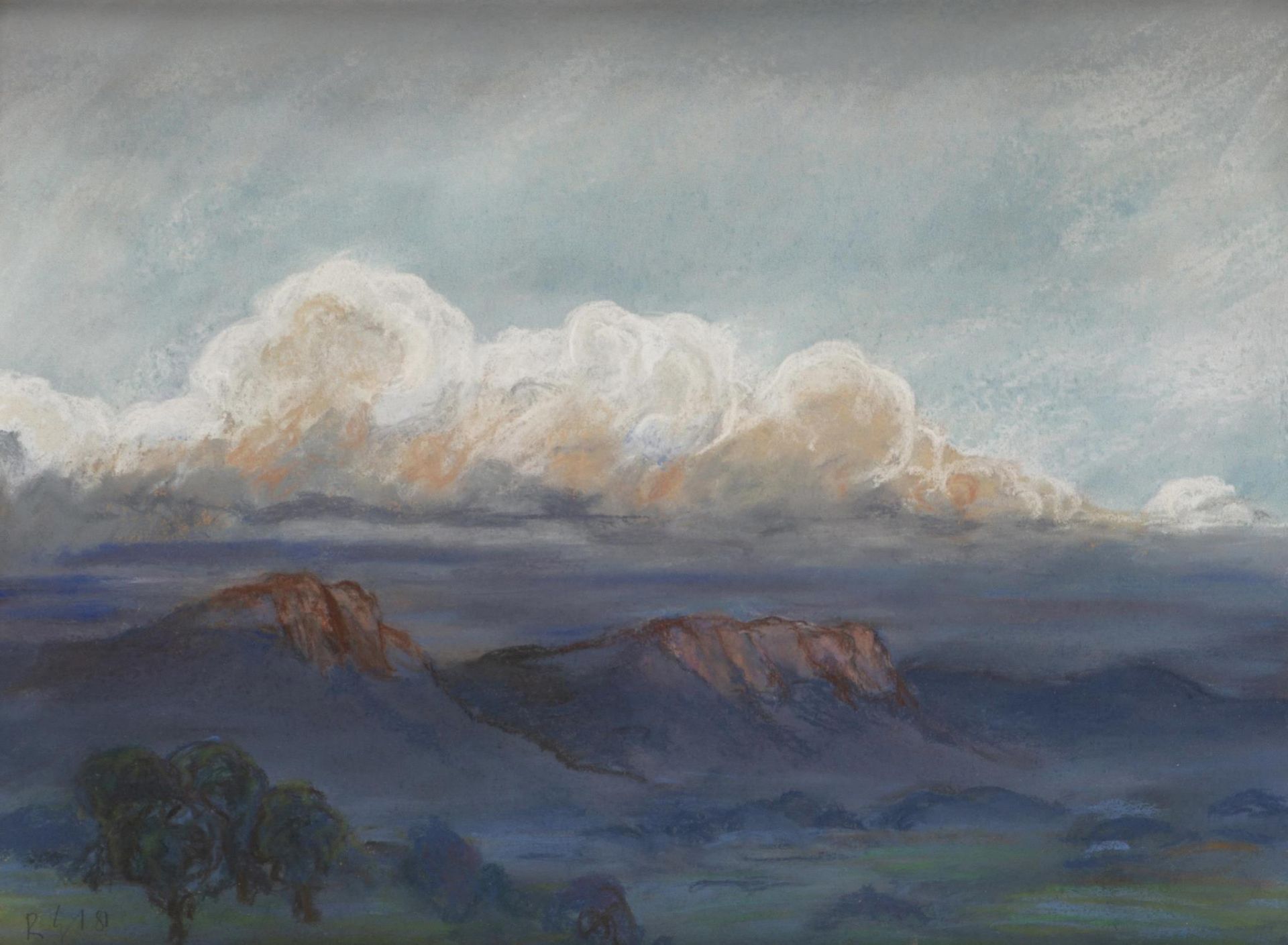 Charles L'Eplattenier (1874-1946) à la manière de, "Lumière sur les montagnes". [...]