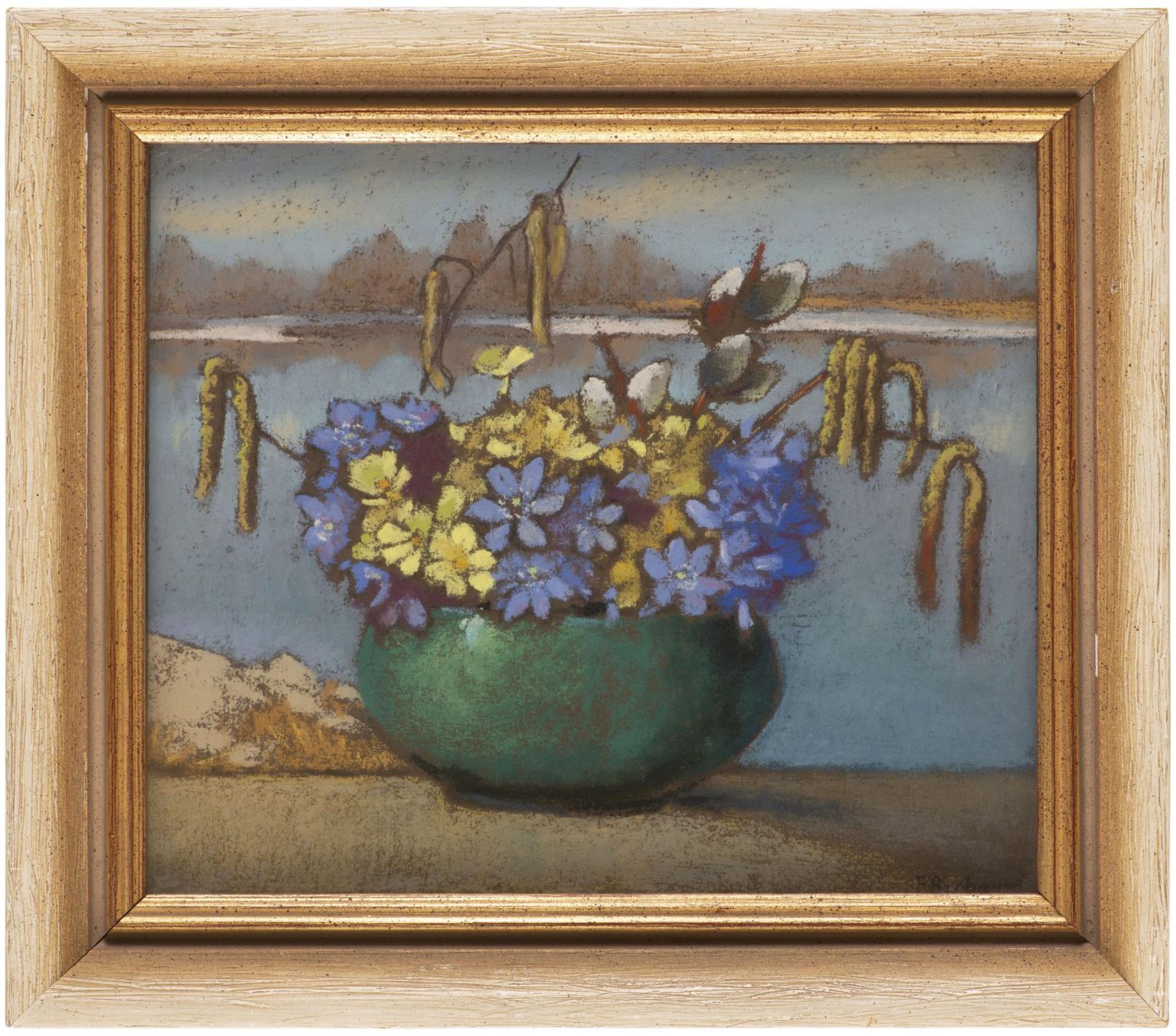 François Birbaum (1872-1947) "Arrangement de fleurs" . Pastel sur papier [...] - Bild 2 aus 4