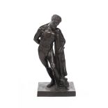 "Hercule", bronze à patine noire inscrit sur la tranche de la base FRANZONI 1960. H. [...]