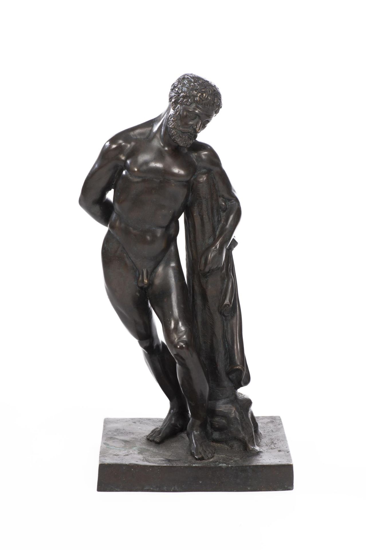 "Hercule", bronze à patine noire inscrit sur la tranche de la base FRANZONI 1960. H. [...]