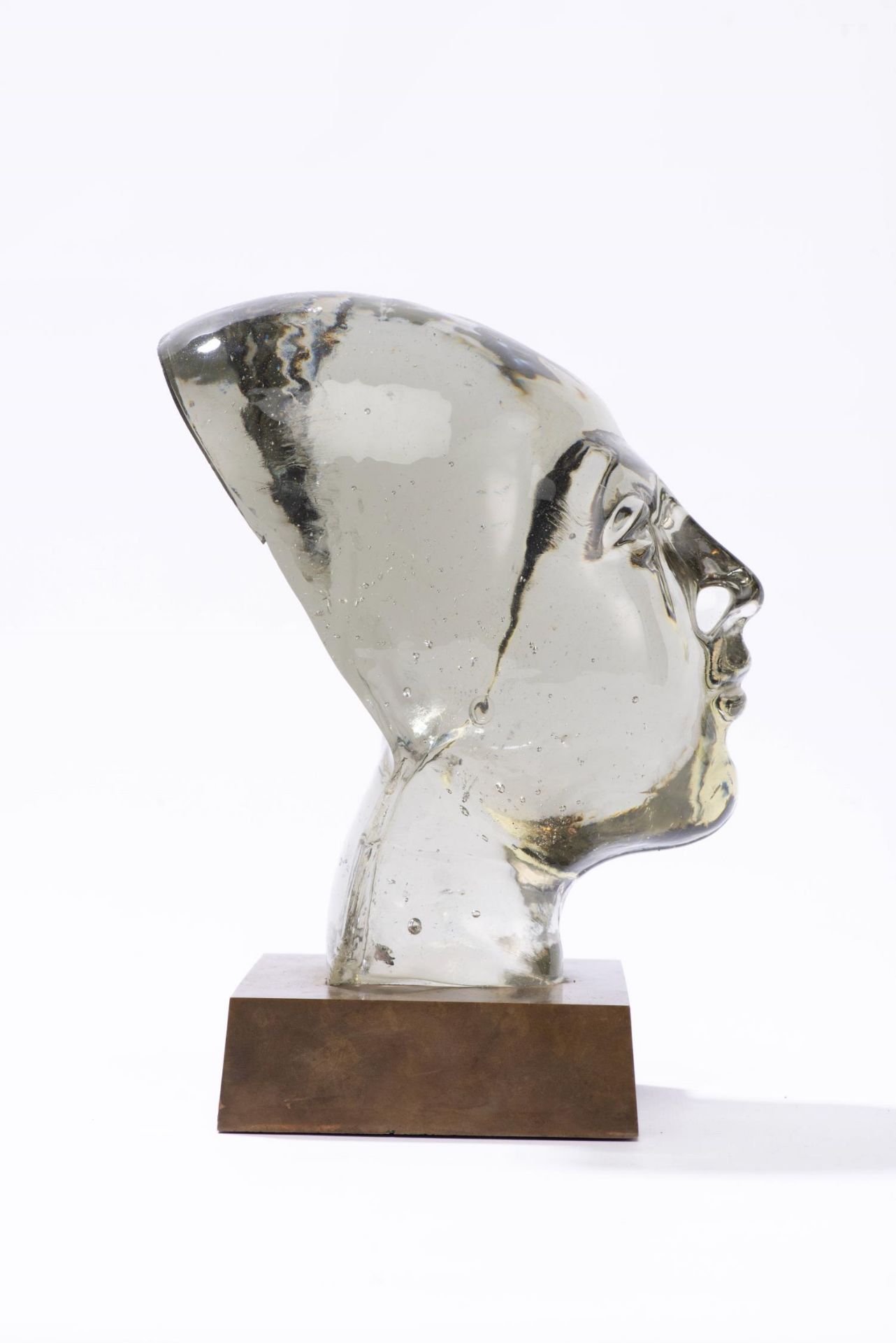 Charles-Martin Hirschy (1942) "Tête de verre", sculpture de verre sur socle en [...] - Bild 5 aus 8