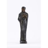 Loys Houriet-Vuille (XIXe-1915) "Méditation" (Dante). Bronze à patine noire, signé [...]