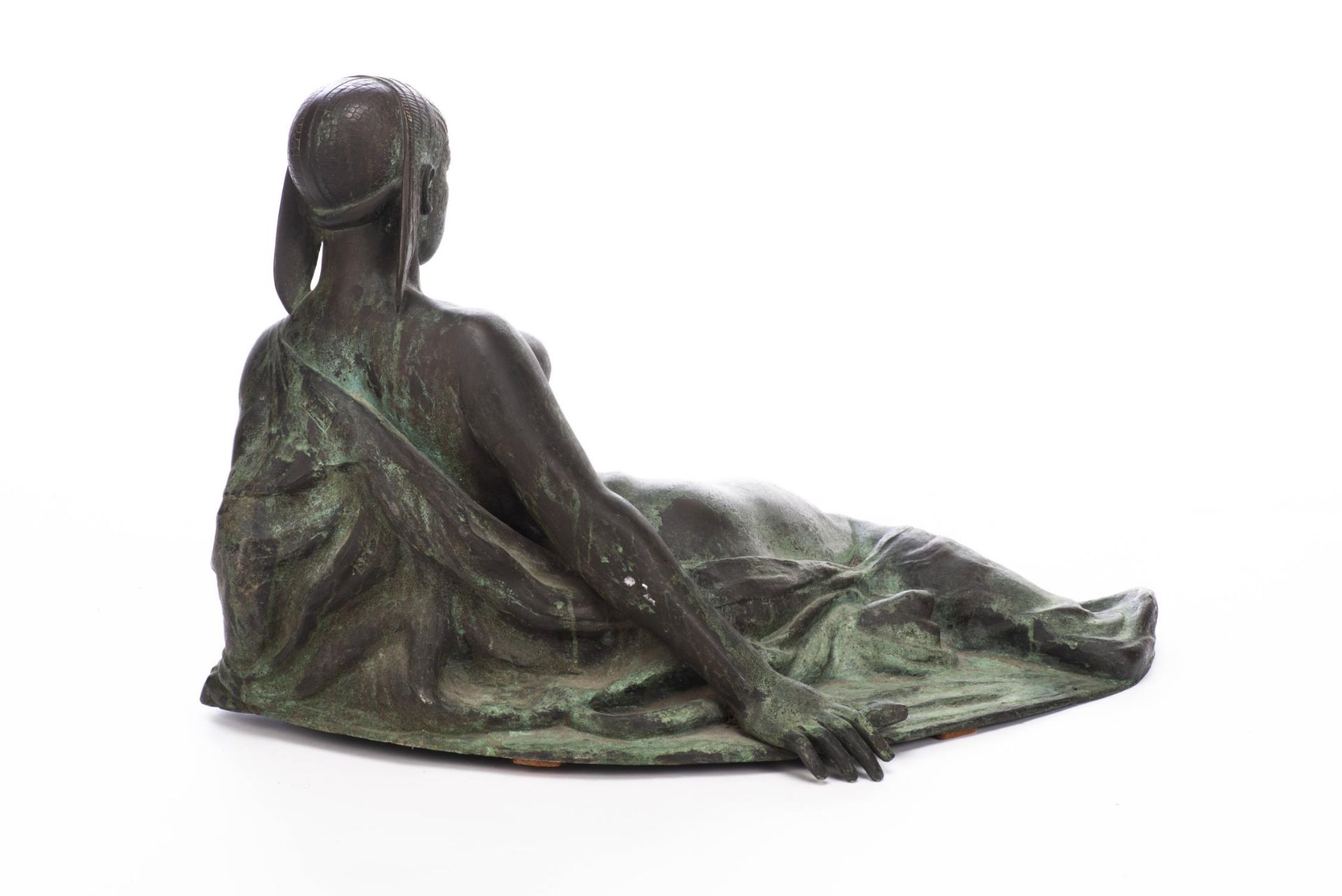 П (Pi) (Russie) Bronze à patine verte de Cléopâtre datée 1917 au dos. H. [...] - Bild 7 aus 13