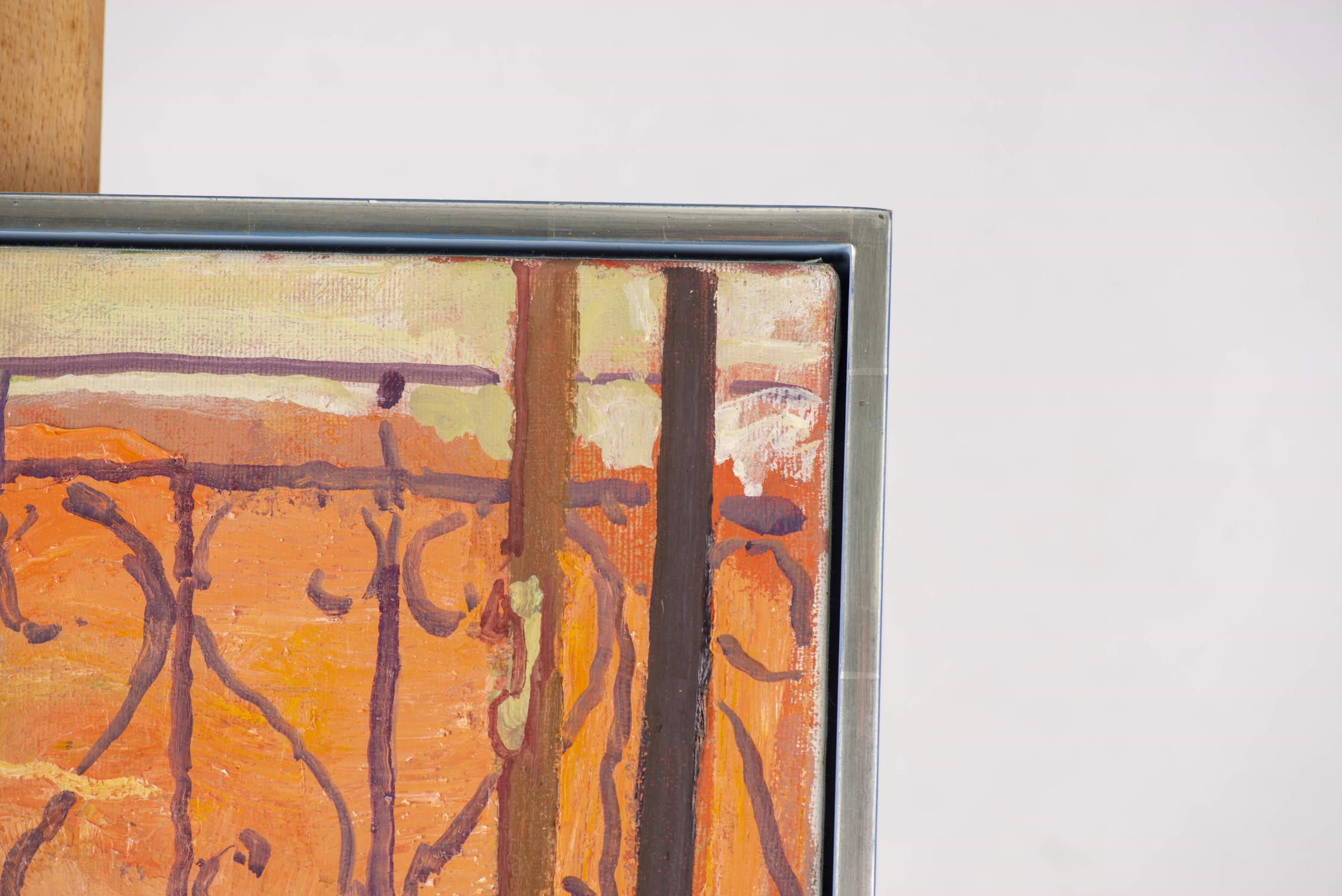 Henri Schmid (1924-2009) "Anémones sur la bordure de la fenêtre". Huile sur toile [...] - Image 4 of 12