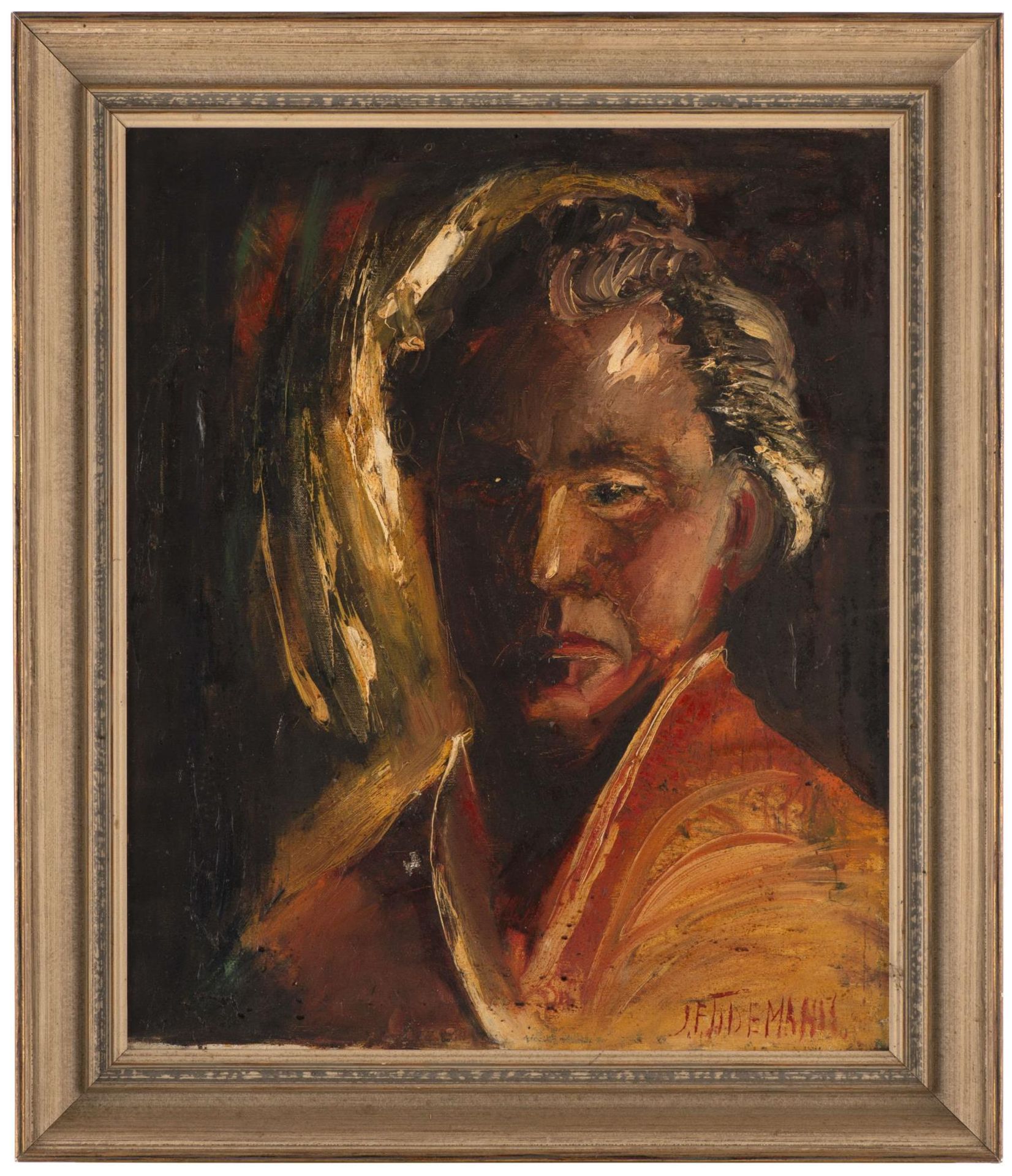 Janis Ferdinands Tidemanis (1897-1964) "Autoportrait". Huile sur toile sbd en [...] - Bild 2 aus 4