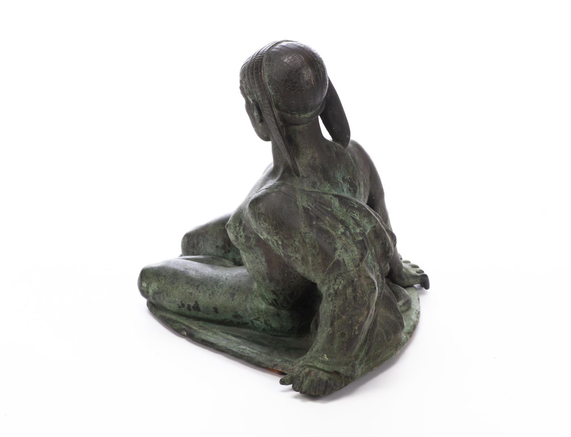 П (Pi) (Russie) Bronze à patine verte de Cléopâtre datée 1917 au dos. H. [...] - Bild 6 aus 13