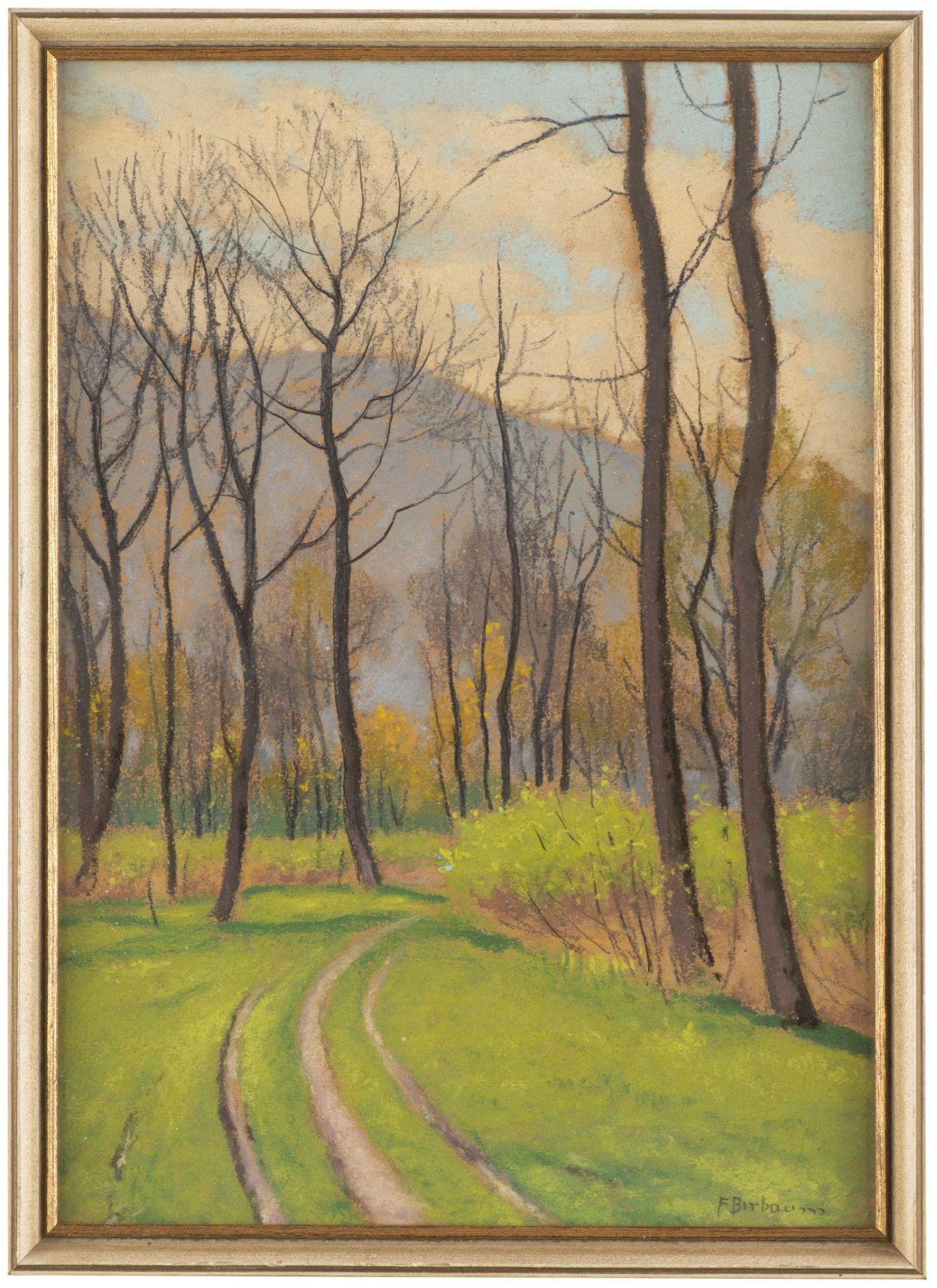 François Birbaum (1872-1947) "Sous-bois". Pastel sur papier sbd. 35x24.5 cm - - Art [...] - Bild 2 aus 4