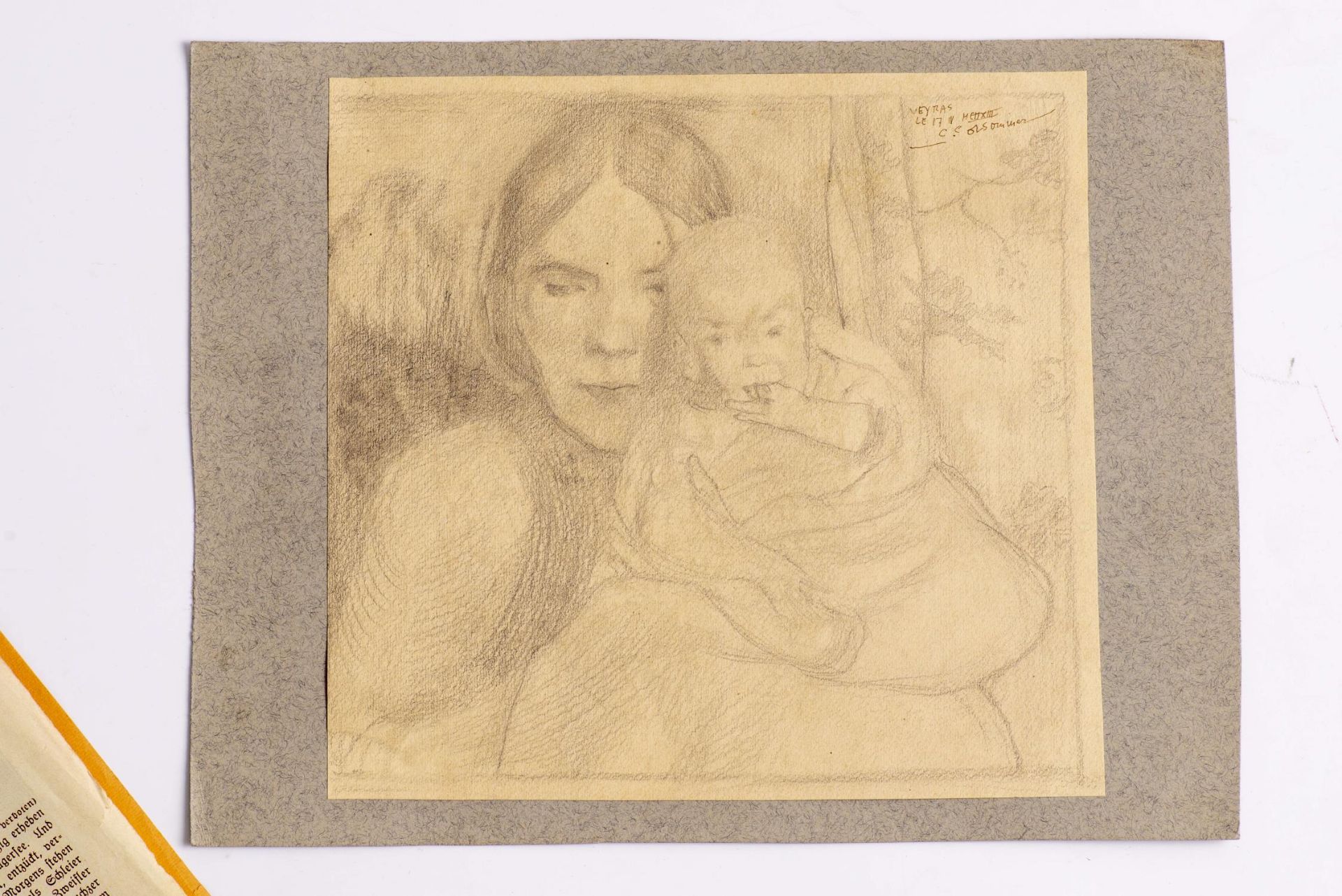 Charles-Clos OLSOMMER (1883-1966) "Maternité". Dessin au crayon gris shd et loc. [...] - Bild 2 aus 6