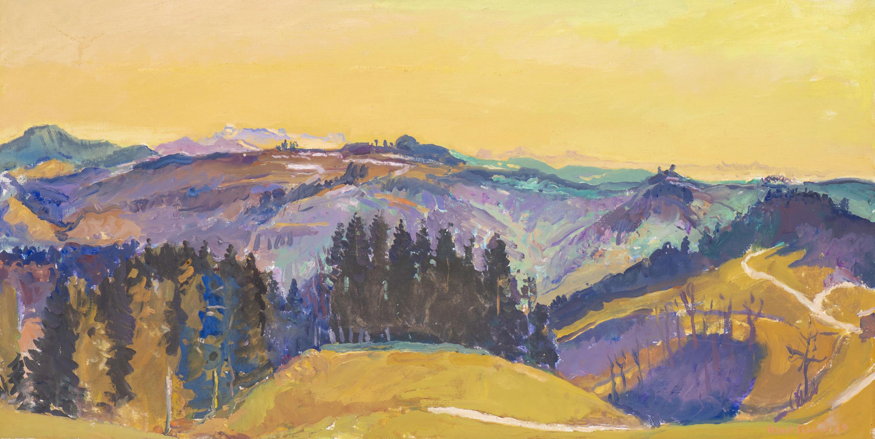 Henri Schmid (1924-2009) "Paysage de montagne" (Föhnfenster -Blick vom Zürcher [...]