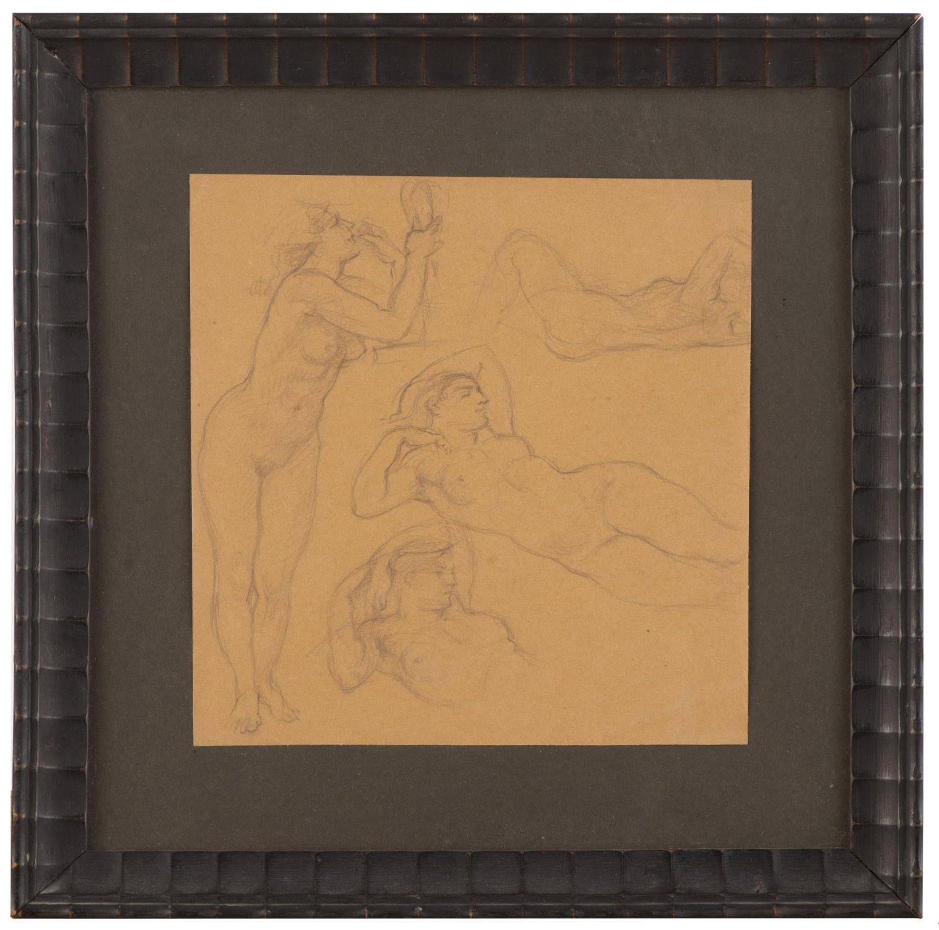 François Joseph VERNAY (1864-1950) "Etudes de Nu", 4 dessins à la mine de plomb. Un [...] - Bild 5 aus 9