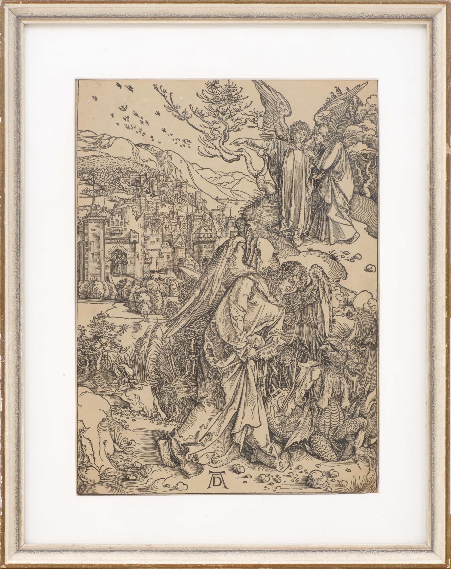 Albrecht Dürer (1471-1528), deux tirages tardifs sur papier brun : - "Le dragon à [...] - Image 5 of 7
