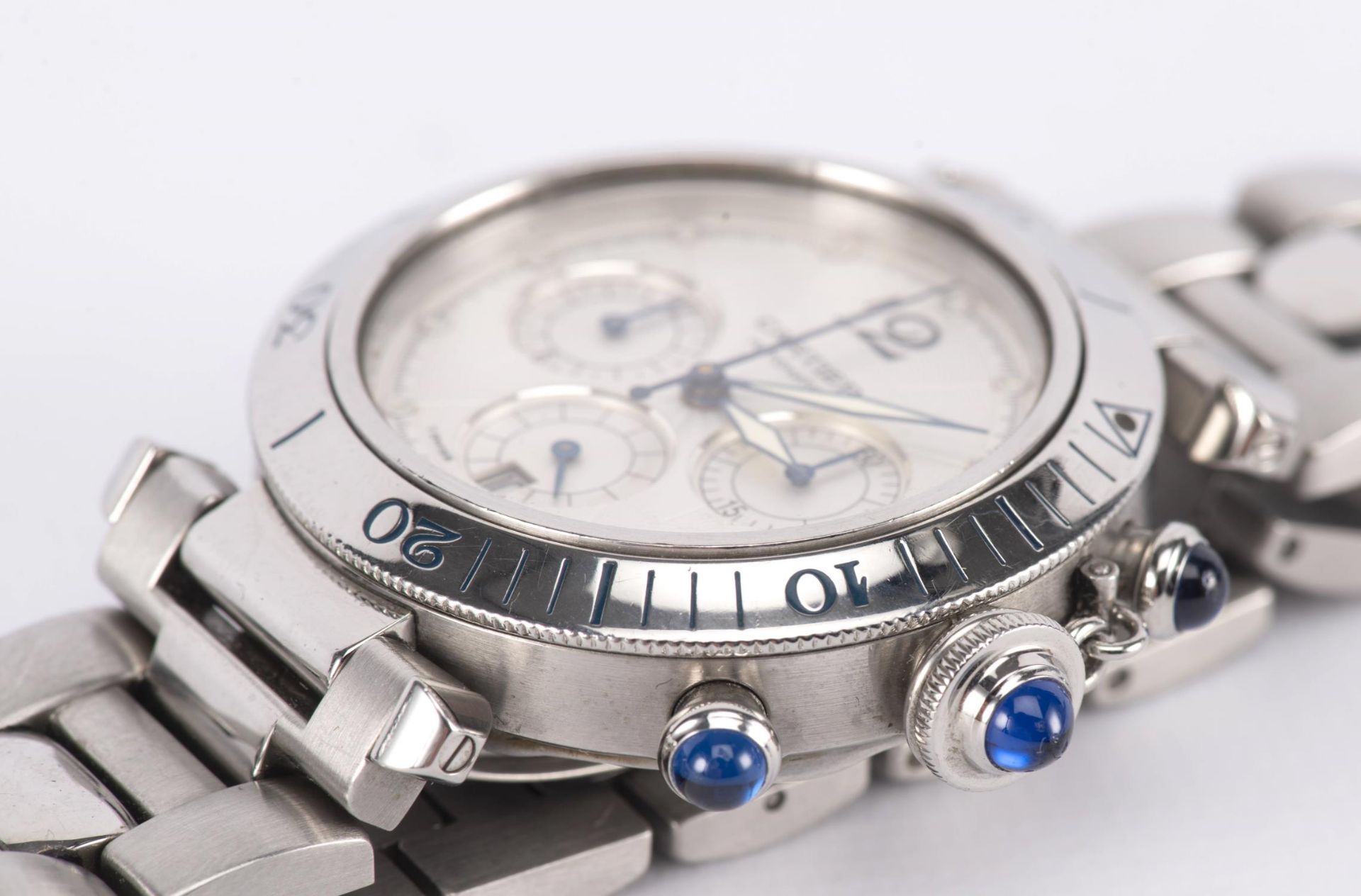 Cartier, montre bracelet ronde modèle Cartier Pasha Seatimer Chronograph 2113, mvt [...] - Image 3 of 5