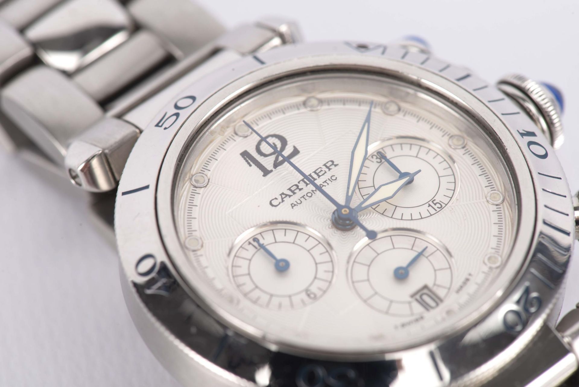 Cartier, montre bracelet ronde modèle Cartier Pasha Seatimer Chronograph 2113, mvt [...] - Image 2 of 5