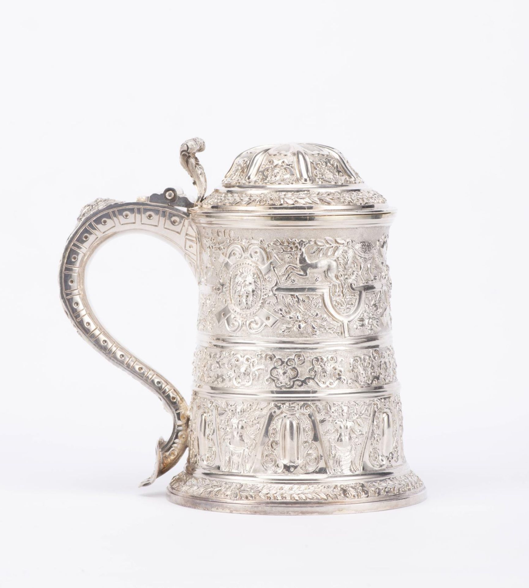 Chope en argent sterling .925 anglais de Londres de 1874 par ISH, Hunt & Roskell, [...] - Image 10 of 16