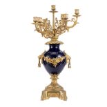 Girandole à 7 feux en bronze doré de style Nap III avec porcelaine française en [...]