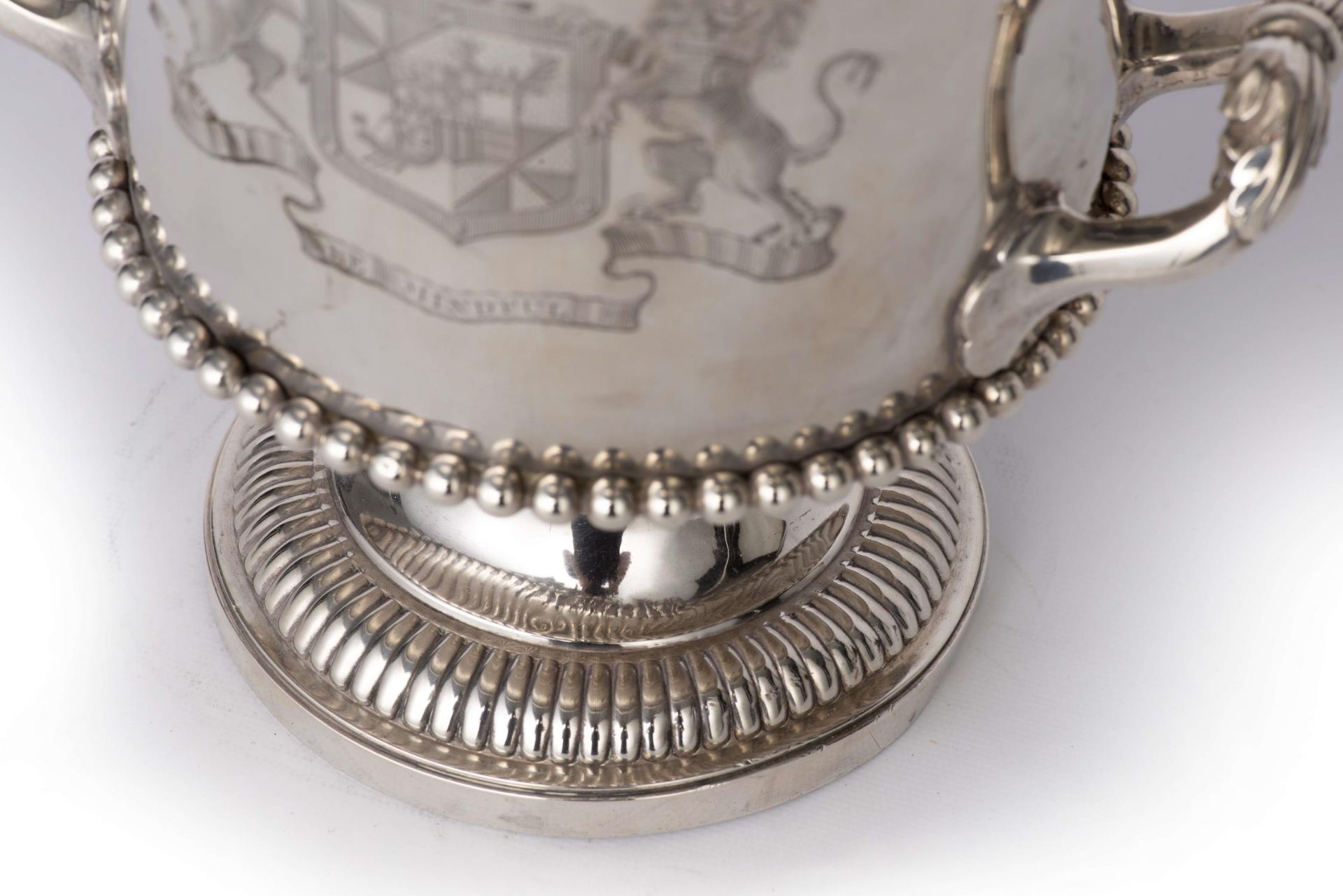 Cratère à couvercle en argent anglais sterling .925 de Londres de 1813 par BS aux [...] - Image 7 of 8