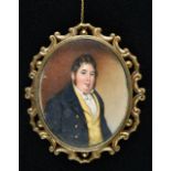 * Miniature. Portrait of a Regency gentleman, circa 1820