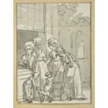 * Andriessen (Anthonie, 1746-1813). Ladies and children by a window