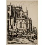* Bone (Muirhead). Leon Cathedral, etching