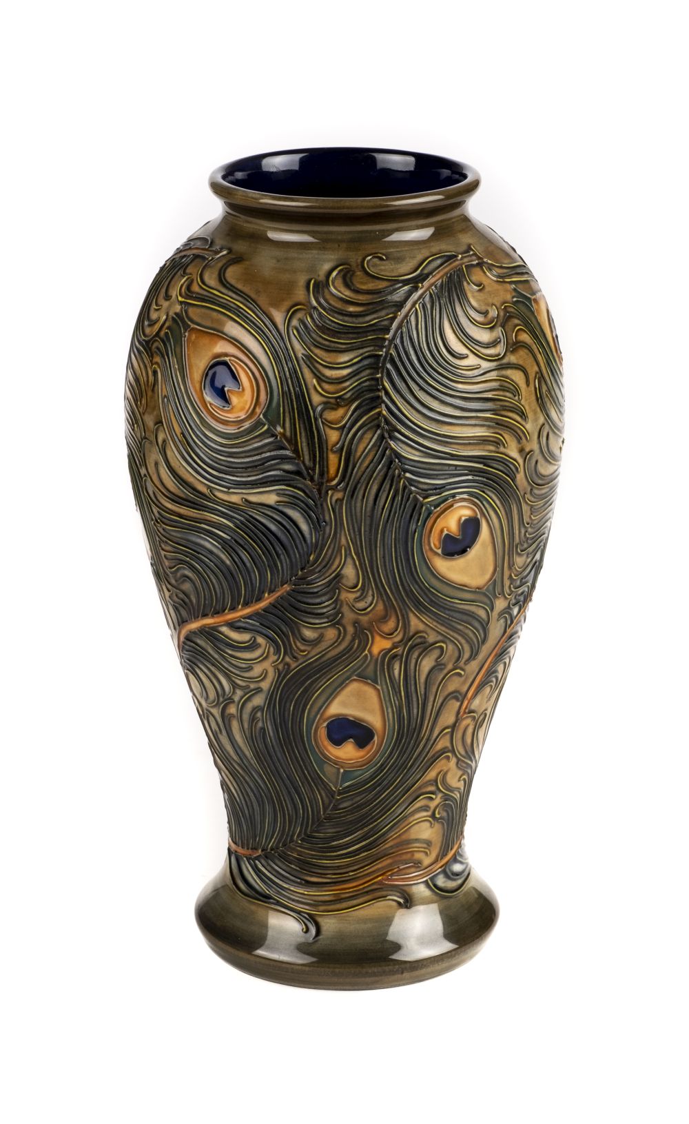 * Moorcroft. A Moorcroft pottery 'Peacock' pattern vase