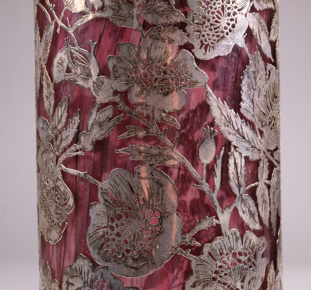 * Vase. A Laugharne silver overlaid amethyst glass vase, circa 1990s - Image 4 of 5