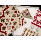 * Quilts. A Victorian patchwork quilt, and others
