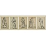 * Callot (Jacques, 1592-1635). Les Gueux, 1622-1623, a series of 5 etchings