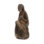 * Limewood sculpture. A 17th century (or earlier) carving of Mary holding the body of Christ