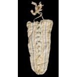 * Clothing. A silk stomacher, possibly late 18th century (or later), & other items