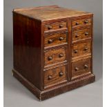* Drawers. Victorian mahogany bank of drawers