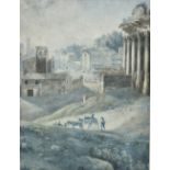 * Ducros (Abraham Louis Rodolphe, 1748-1810). The Forum, Rome, watercolour