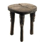 * African stool. An early 20th century African hardwood stool