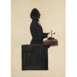 * Lewis (T., active 1808-1830). Silhouette portrait of a clergyman in his pulpit