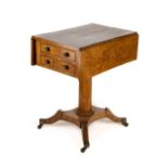 * Work table. A George IV bird’s-eye maple work table, circa 1825