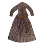 * Clothing. A lady's walking dress, circa 1870s