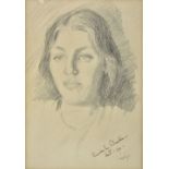 * Clarke (Rhoda, 19/20th century). A woman, pencil sketch