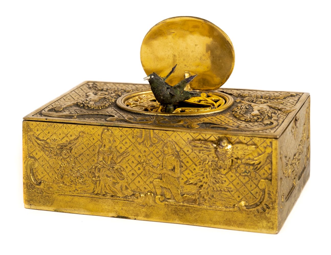 * Automaton. A 20th century French automaton bird musical box