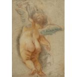 * Canuti (Domenico Maria, 1625-1684). Putto seen from behind, chalk