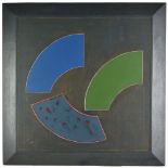 * House (Gordon, 1932-2005). Three Arc Segments, 1977, acrylic on board panel