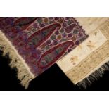 * Shawls. A large silk damask crinoline shawl, circa 1860s