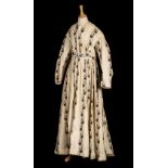 * Dress. A stipple-printed cotton day dress, 1830s/40s