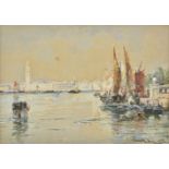 * Hardy (Thomas Bush, 1842-1897). Venice from The Lagoon, 1891