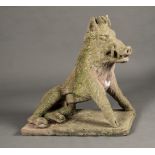 * Boar. Large terracotta Boar sculpture